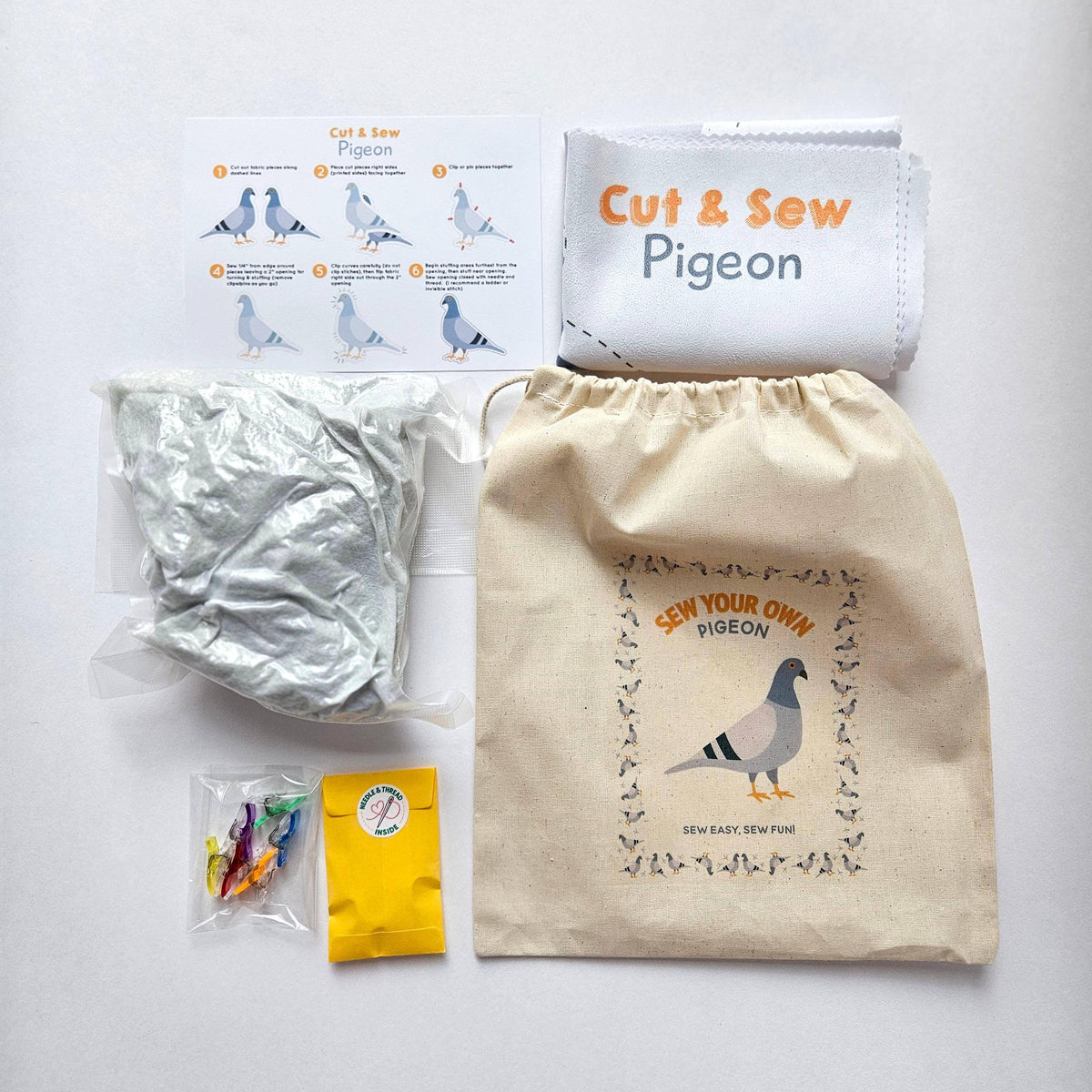 Nickwilljack-DIY Beginner Pigeon Sewing Kit-sewing kit-gather here online
