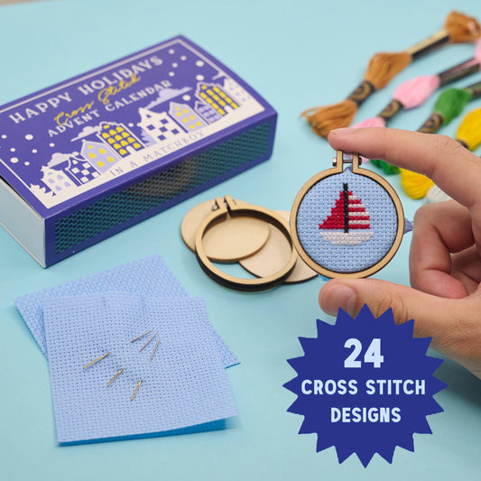 Marvling Bros Ltd-Happy Holidays Cross Stitch Advent Calendar-xstitch kit-gather here online