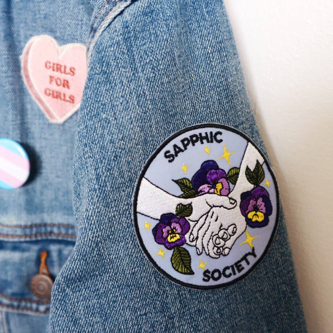 Luck and Lavender Studio-Sapphic Society Iron-On Patch-accessory-gather here online