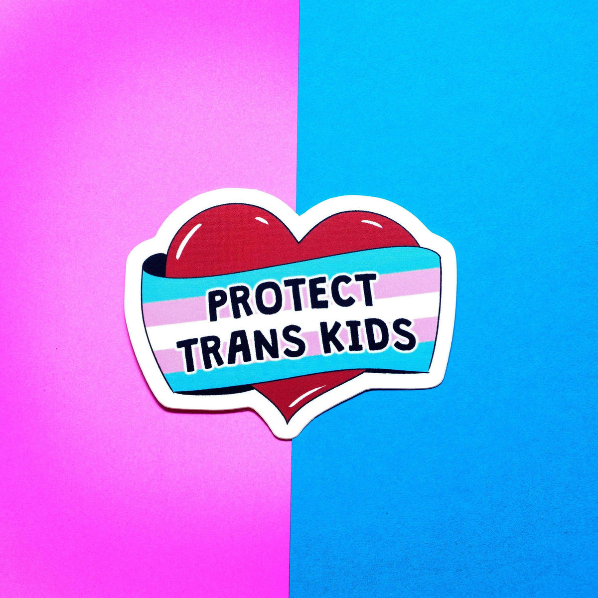 Crafty Queer Studio-Protect Trans Kids Sticker-accessory-gather here online