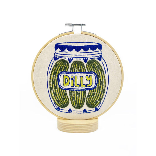 Hook, Line & Tinker-Pickles Embroidery Kit-embroidery kit-gather here online