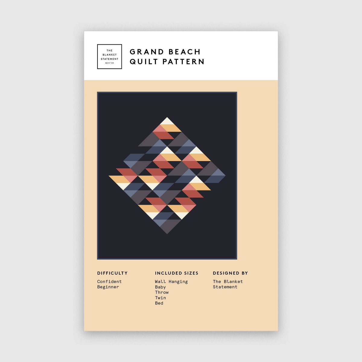 The Blanket Statement-Grand Beach Quilt Pattern-quilting pattern-gather here online