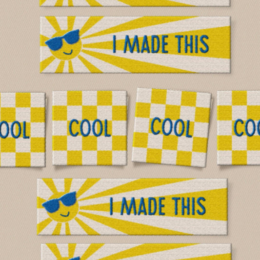 Matchy Matchy Sewing Club-So Cool Square and Rectangle Garment Labels-sewing notion-gather here online
