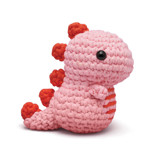 The Woobles-Fred the Pink Dinosaur Crochet Kit-knitting / crochet kit-gather here online