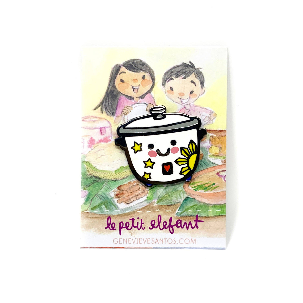 Le Petit Elefant-Philippine Rice Cooker Enamel Pin-patches + pins-gather here online