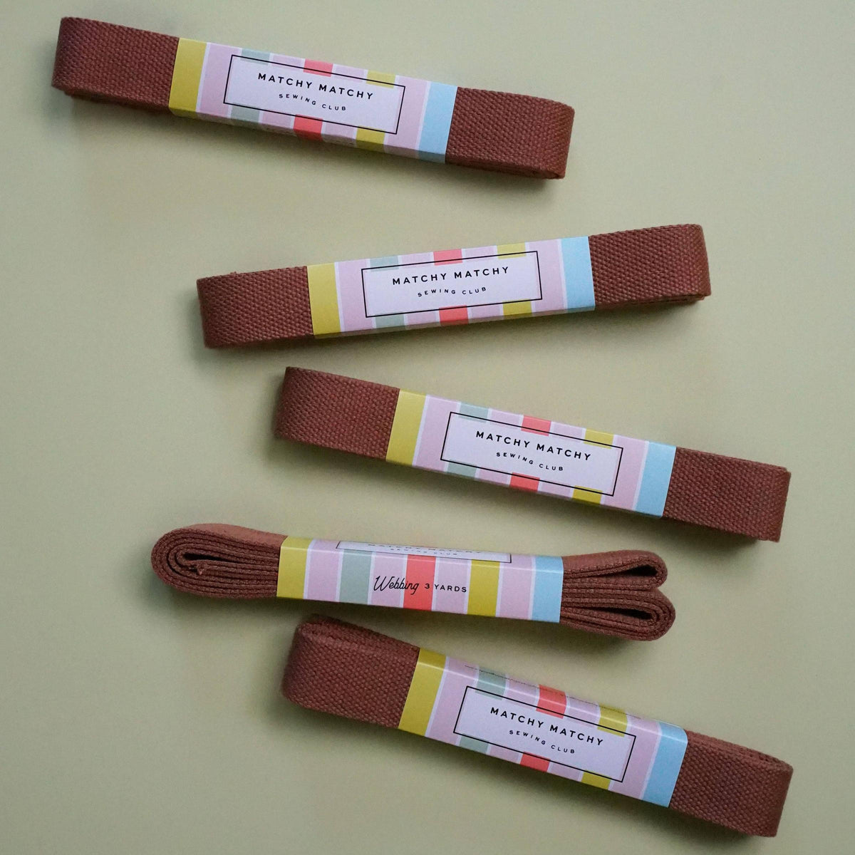 Matchy Matchy Sewing Club-Brown Webbing 1.25"-trim-gather here online