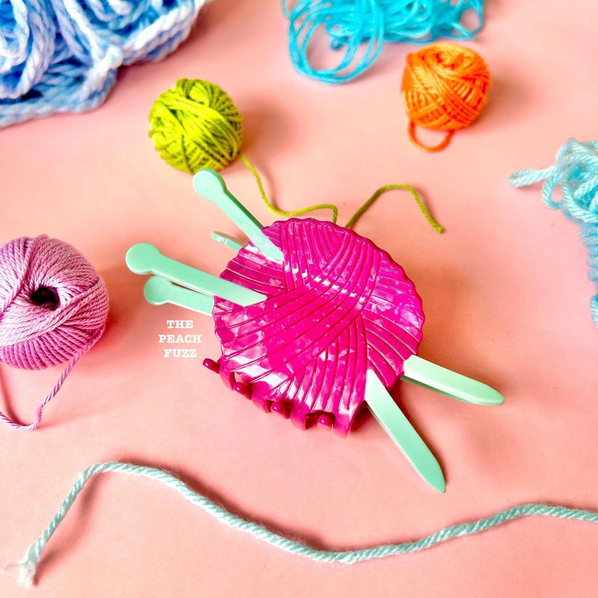 The Peach Fuzz-Yarn Crafts Knitting Needles Hair Claw-accessory-gather here online