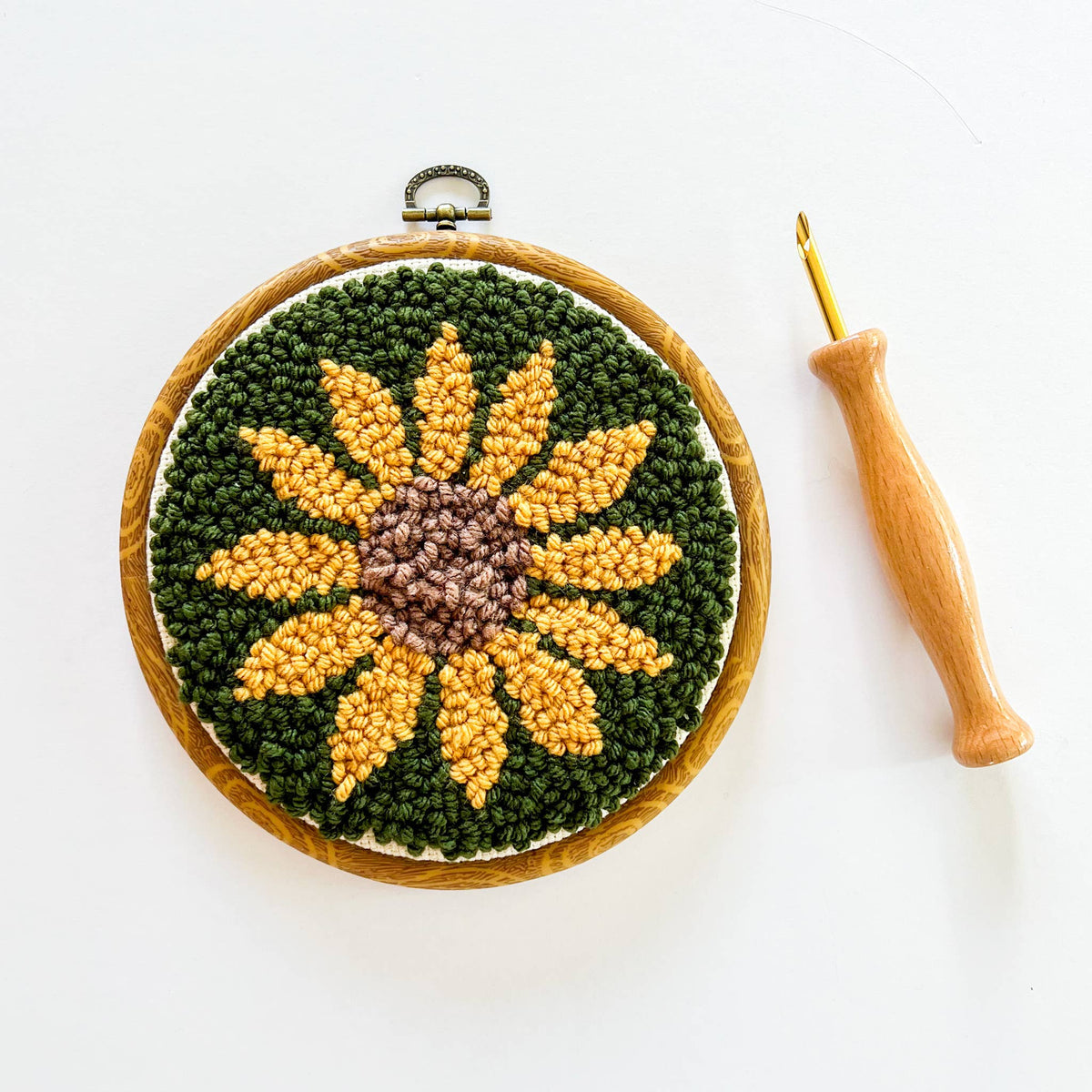 The Urban Acres-Sunflower Punch Needle Kit-craft kit-gather here online