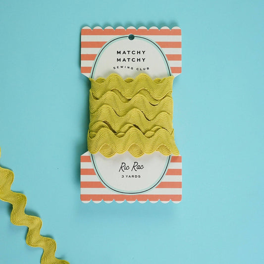 Matchy Matchy Sewing Club-Citron Big Ric Rac-trim-gather here online