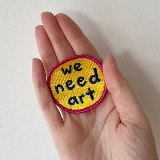 Ramona Muse Lambert-We Need Art Sew-On Patch - Yellow-patches + pins-gather here online