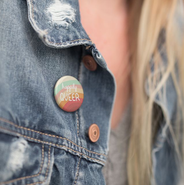 Luck and Lavender Studio-Happily Queer Button-accessory-gather here online