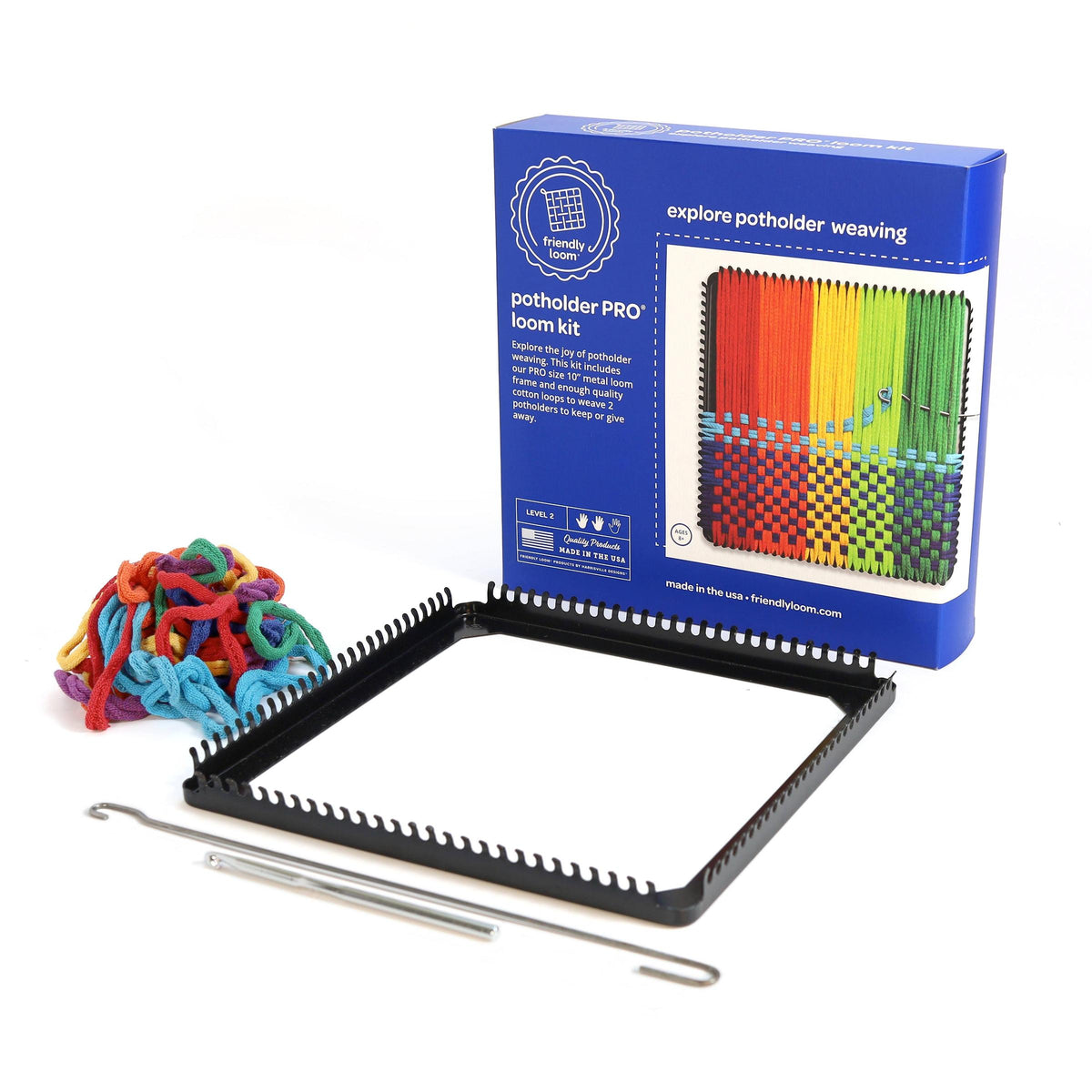 Friendly Loom-Potholder Loom Kit - PRO-craft kit-gather here online