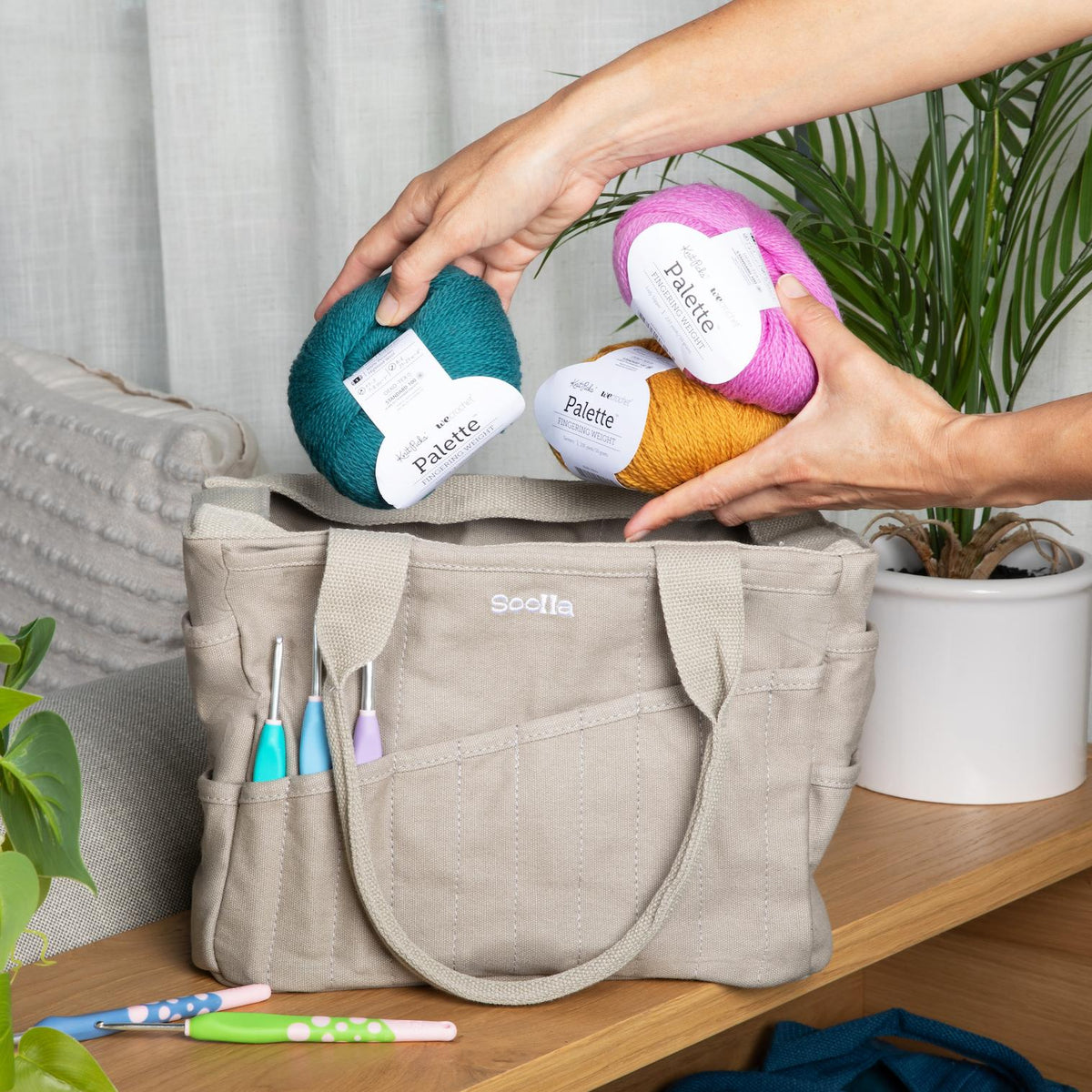 Soolla-Soolla Studio Bag - Graphite-craft organizer-gather here online