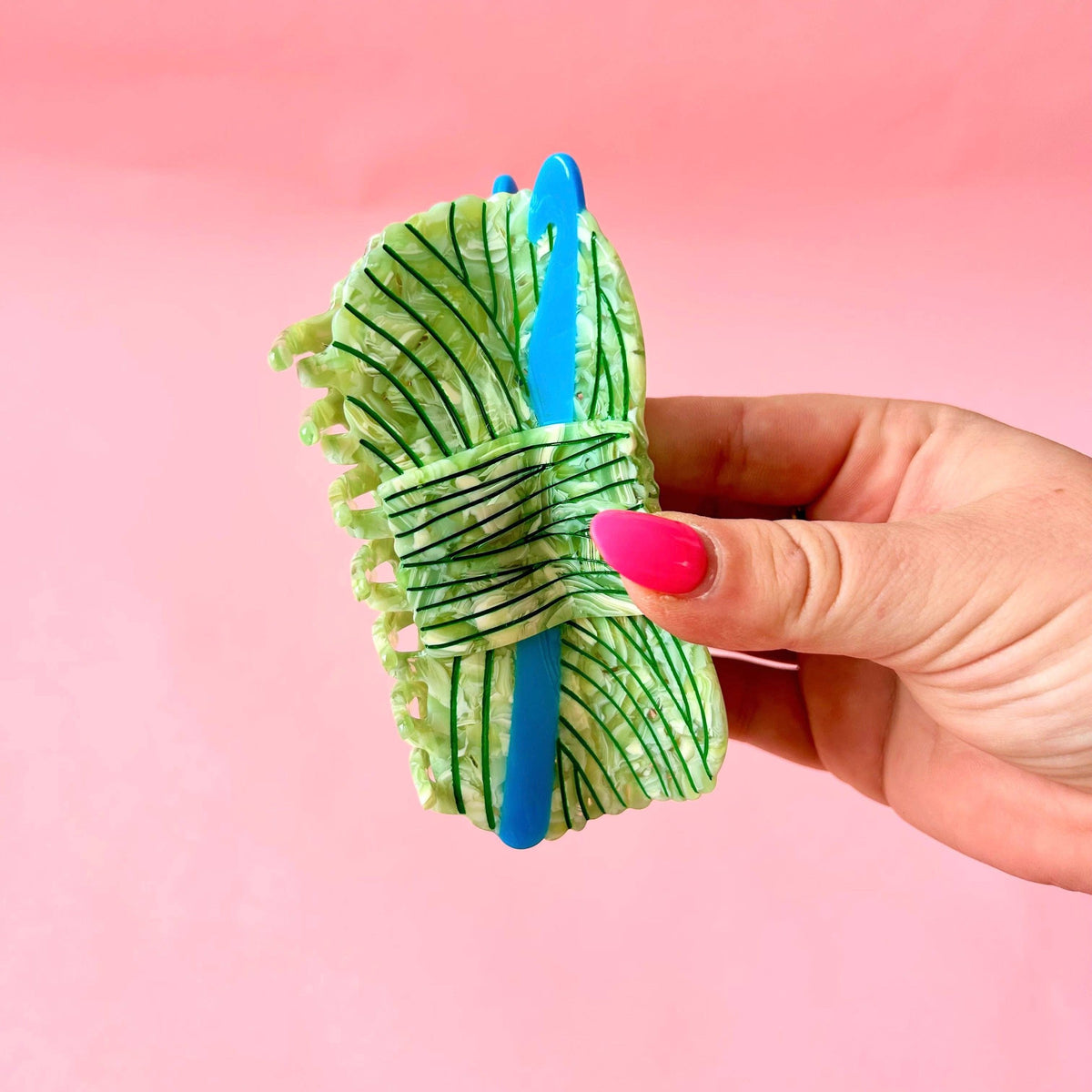 The Peach Fuzz-Crochet Yarn Hair Claw-accessory-gather here online