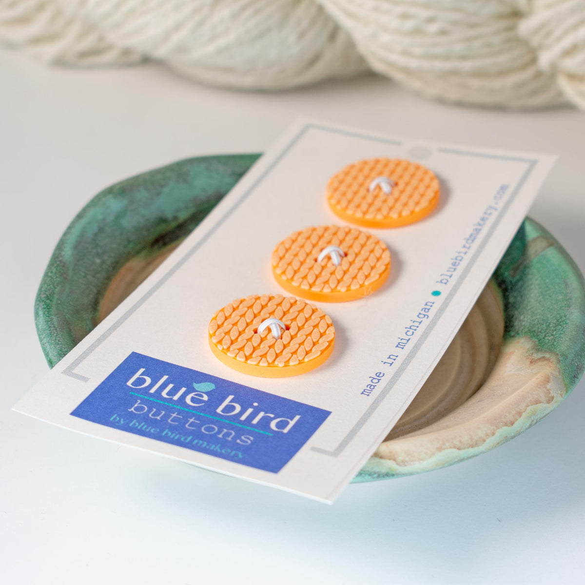 Blue Bird Makery-1" Knit Stitch Buttons-button-gather here online
