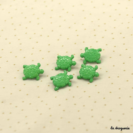 LA DROGUERIE-Green Turtle Button - 18 mm-button-gather here online