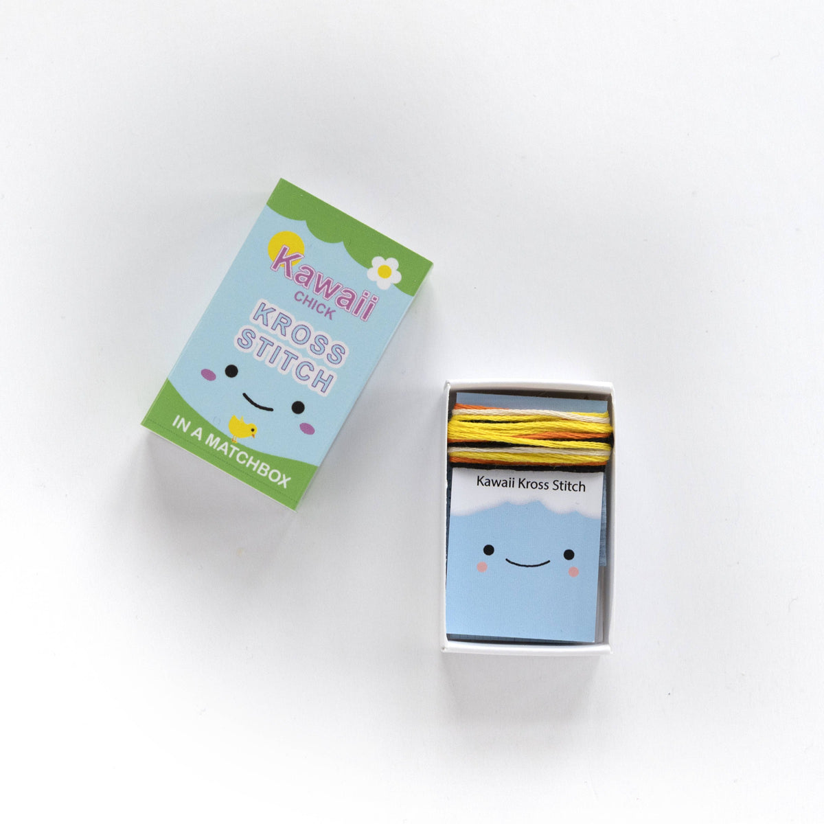 Marvling Bros Ltd-Kawaii Chick Mini Cross Stitch Kit In A Matchbox-xstitch kit-gather here online