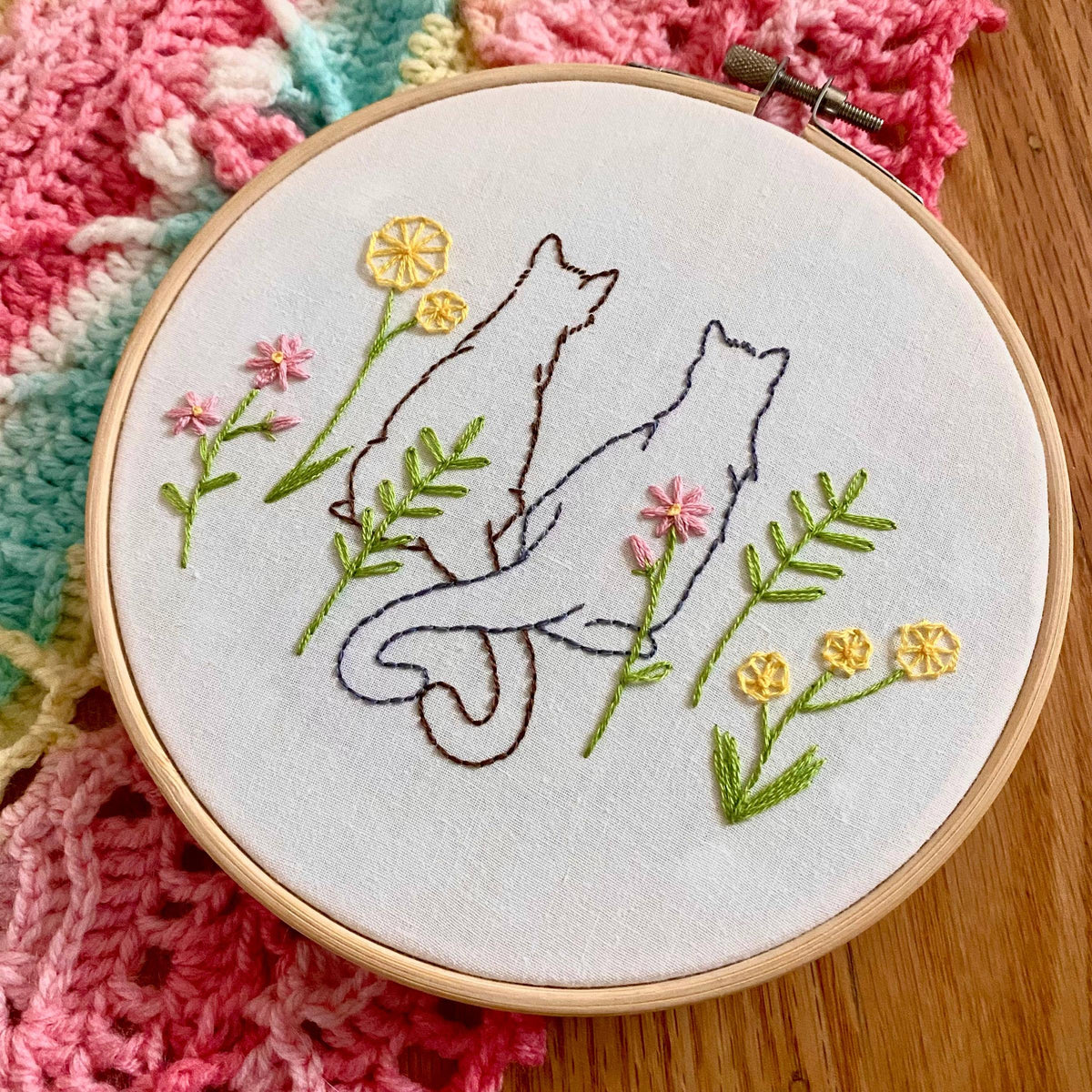 Stitches By Tiff-Purr of Heart Embroidery Kit-embroidery kit-gather here online