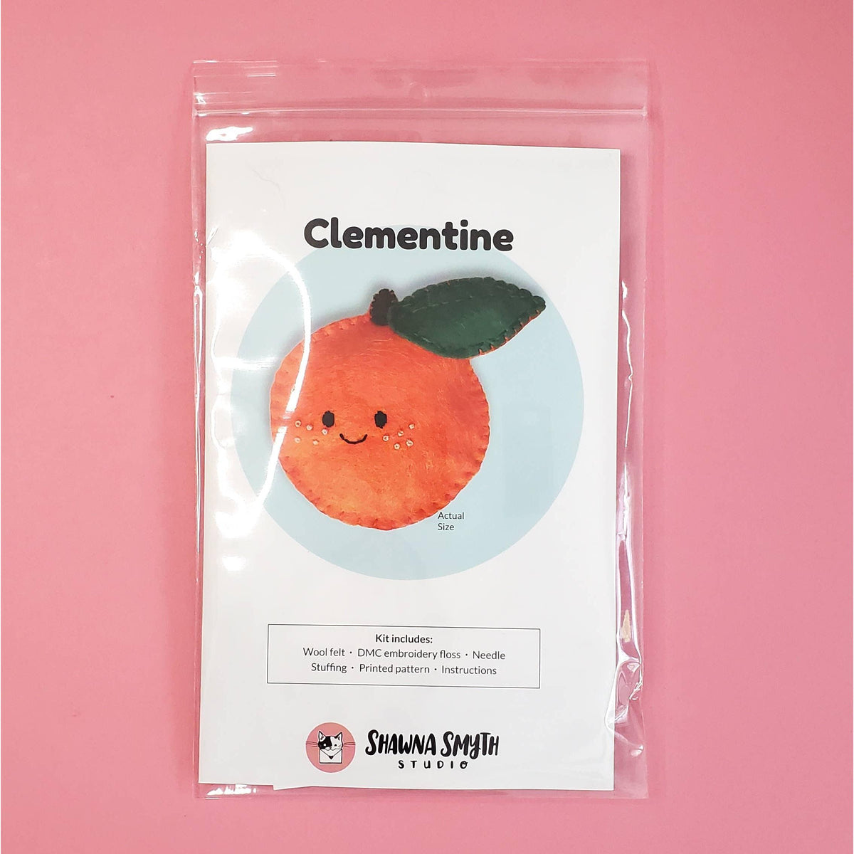 Shawna Smyth Studio-Clementine DIY Felt Kit-sewing kit-gather here online