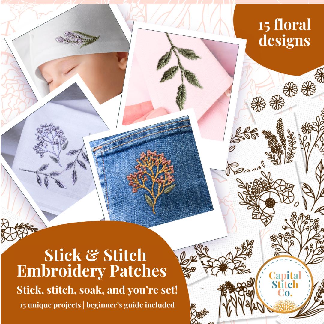 Capital Stitch Co.-Floral Stick and Stitch Embroidery Kit-embroidery kit-gather here online