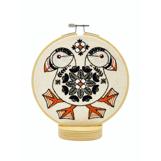 Hook, Line & Tinker-Puffin Embroidery Kit-embroidery kit-gather here online