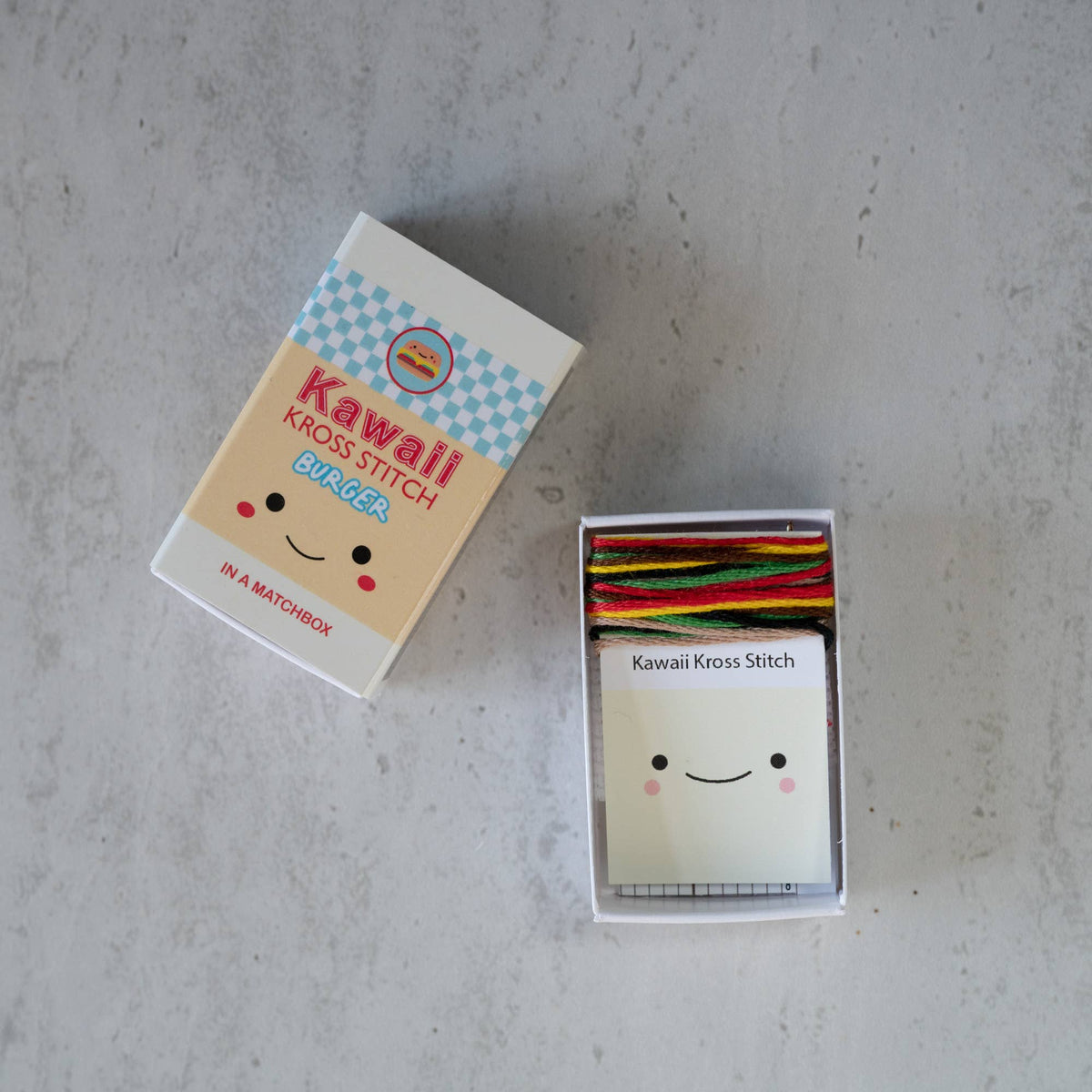 Marvling Bros Ltd-Kawaii Burger Mini Cross Stitch Kit-xstitch kit-gather here online
