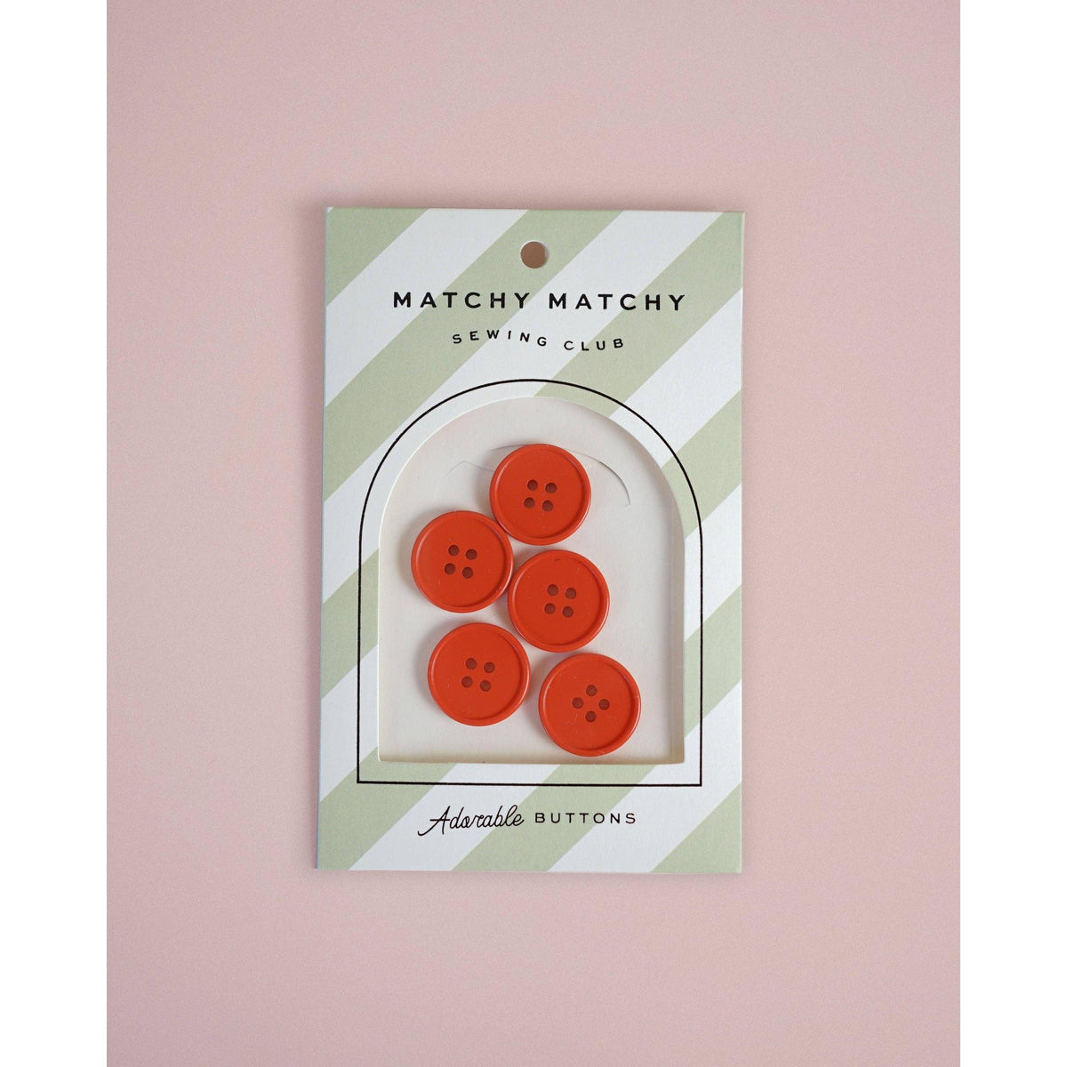 Matchy Matchy Sewing Club-Tomato Retro Buttons-button-gather here online