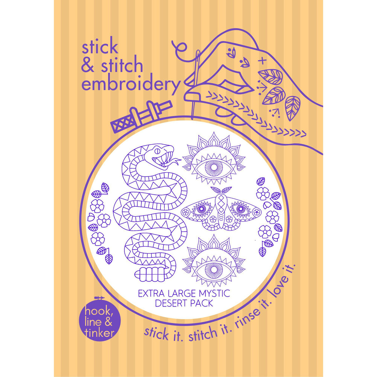 Hook, Line & Tinker-Mystic Desert Stick and Stitch Bundle-embroidery pattern-gather here online