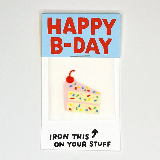 Hot Dang Press-Happy Birthday Cake Iron-On Transfer & Card-patches + pins-gather here online