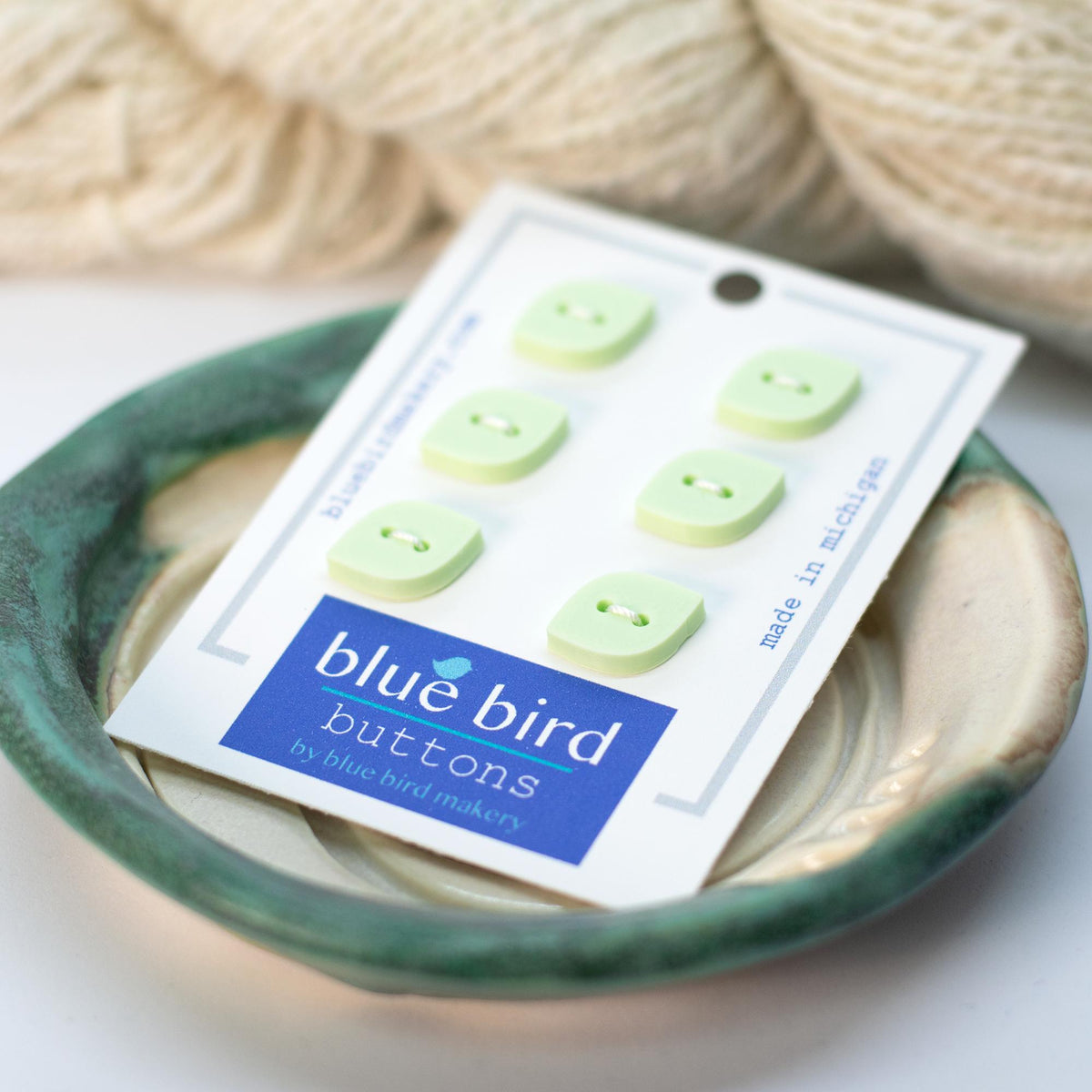 Blue Bird Makery-12mm Midcentury Petal Buttons-button-Honeydew-gather here online