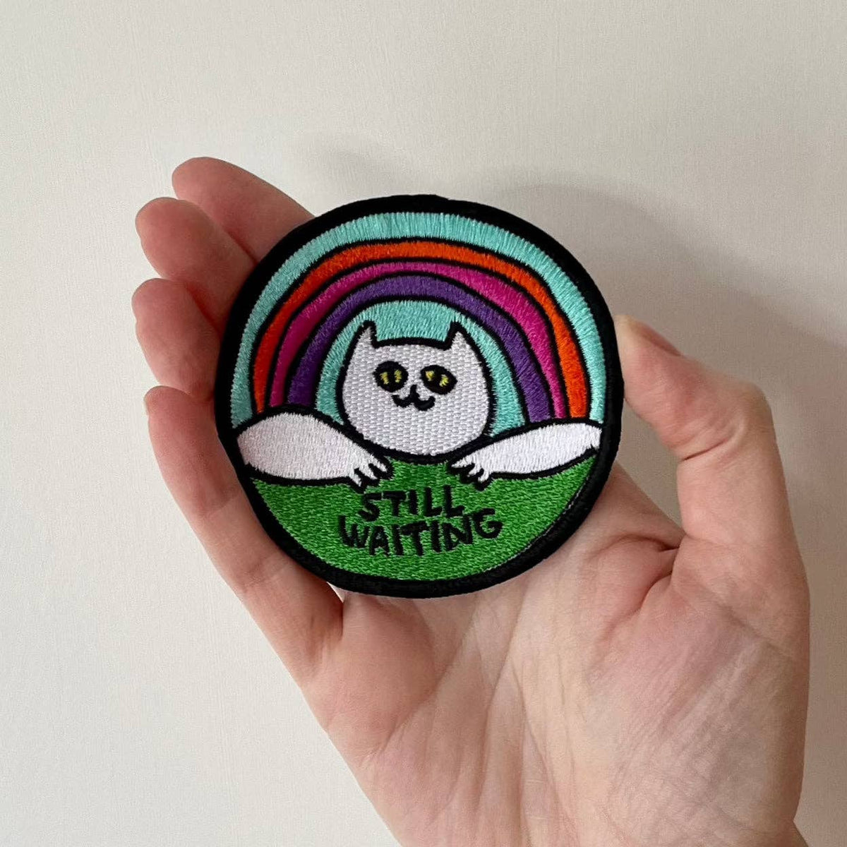 Ramona Muse Lambert-Still Waiting 3" Embroidered Patch-patches + pins-gather here online