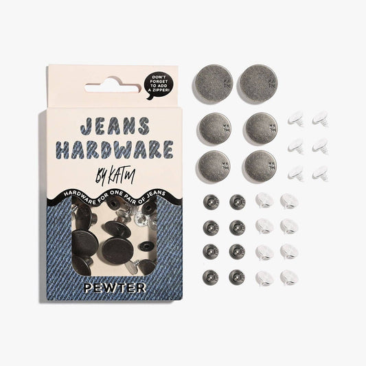 Kylie and The Machine-Jeans Hardware Kit - Pewter-hardware kit-gather here online