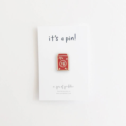 A Jar Of Pickles-Lunar New Year Red Envelope Enamel Pin-patches + pins-gather here online