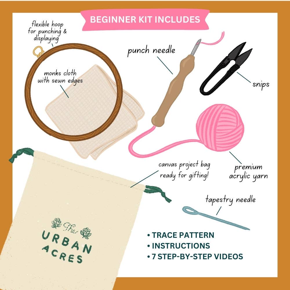 The Urban Acres-Strawberry by Kimberly Kight - Punch Needle Kit-craft kit-gather here online