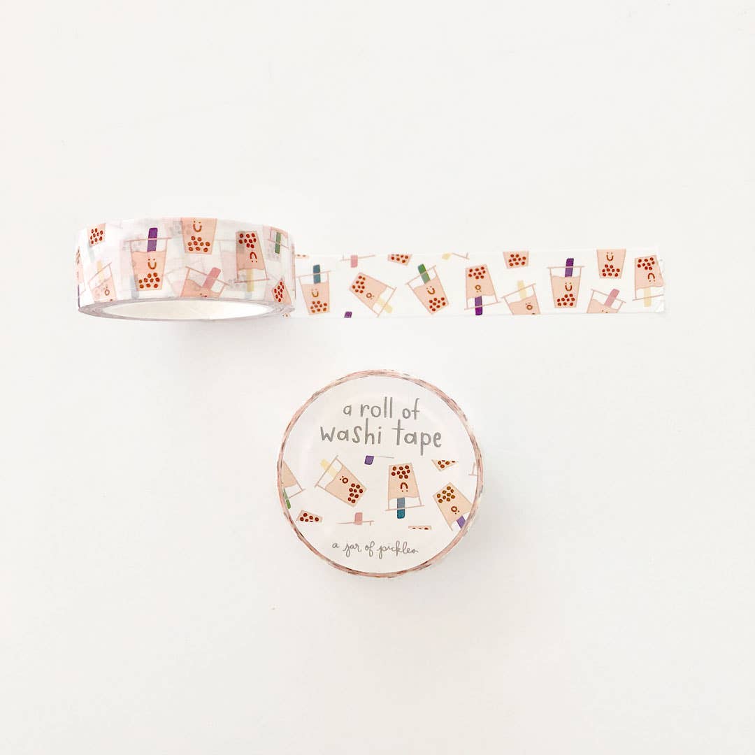 A Jar Of Pickles-Boba Washi Tape-craft notion-gather here online