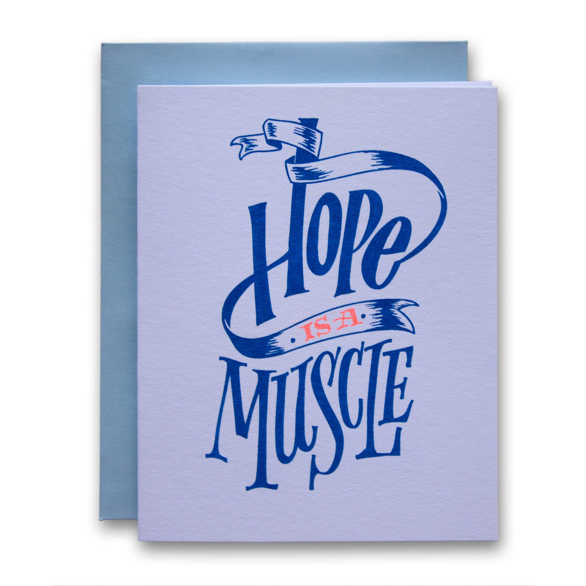 Ladyfingers Letterpress-Hope Is A Muscle Risograph Greeting Card-greeting card-gather here online