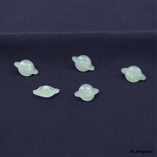 LA DROGUERIE-Glow-In-The-Dark Planet Button - 18mm-button-gather here online