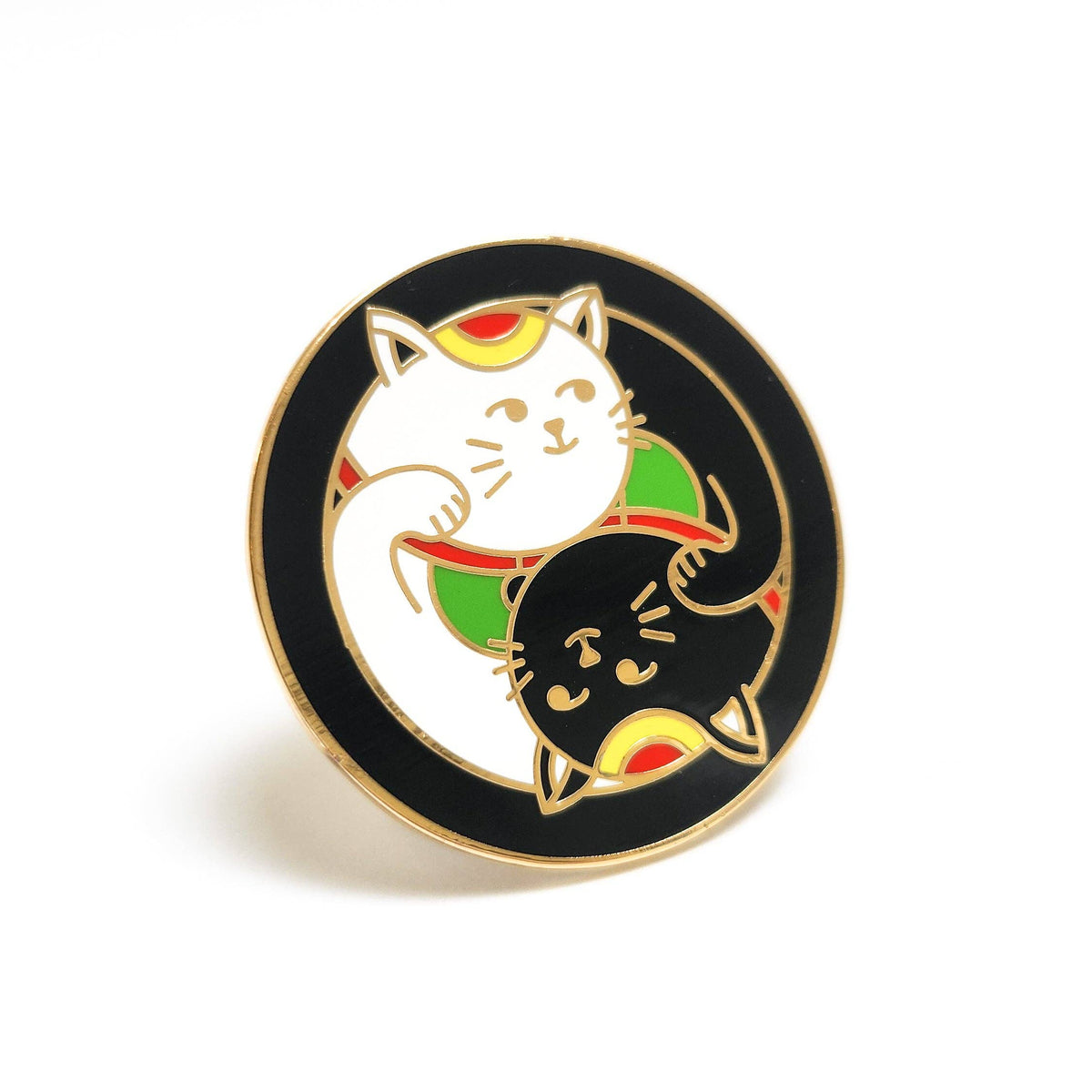The Bao Bae-Yin Yang Cat Enamel Pin-patches + pins-gather here online