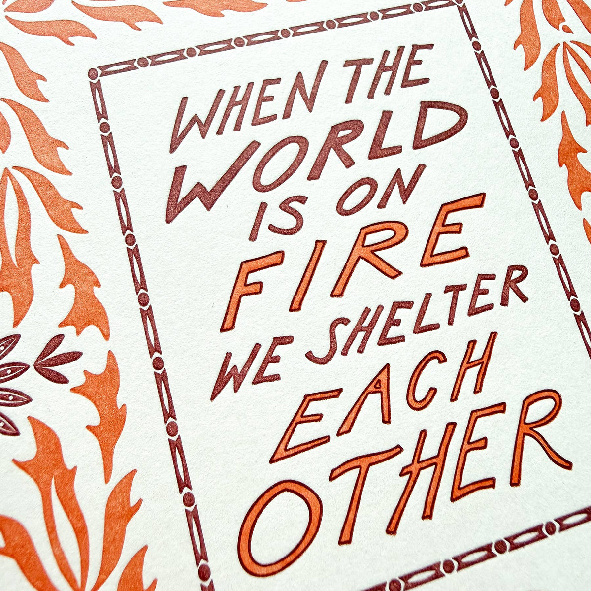 Blackbird Letterpress-We Shelter Each Other Greeting Card-greeting card-gather here online