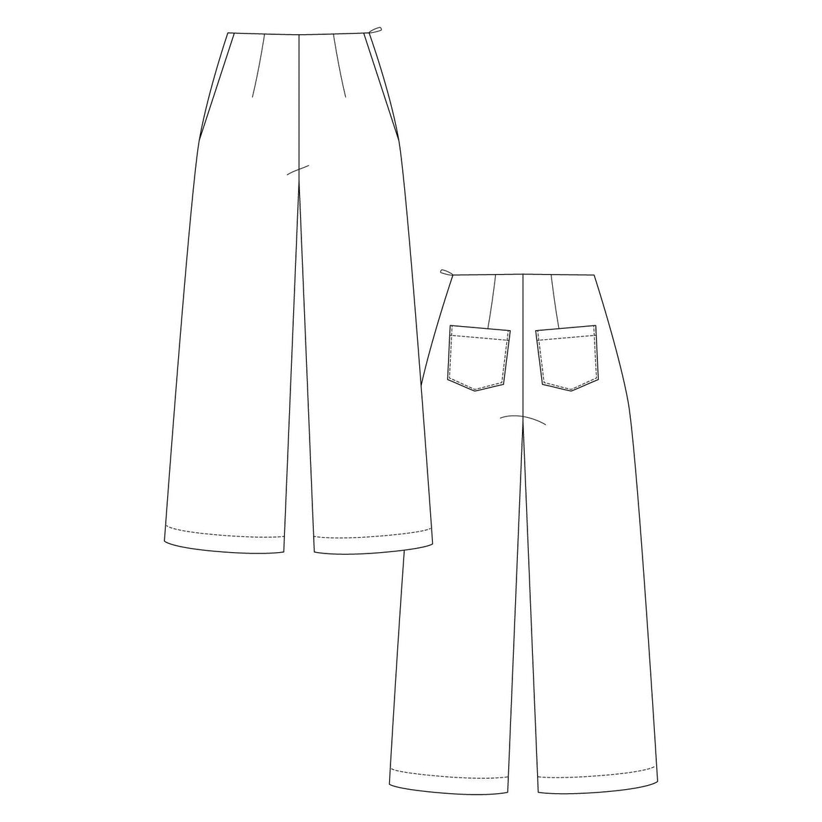 Named Clothing-Airi Wide Leg Trousers Pattern - PDF DOWNLOAD-sewing pattern-gather here online