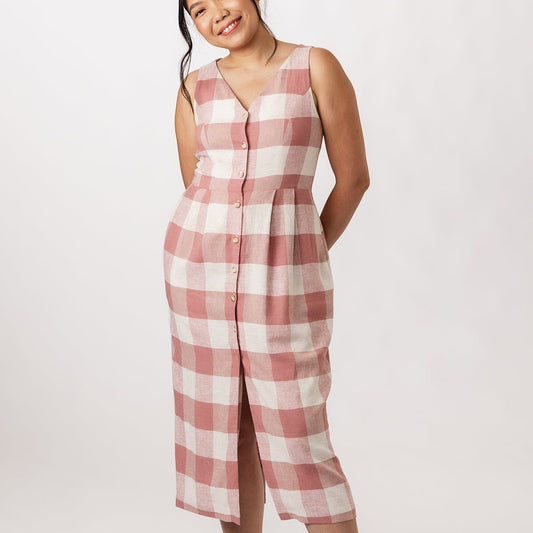 Named Clothing-Asteri Button-Down Dress & Vest Pattern - PDF DOWNLOAD-sewing pattern-gather here online