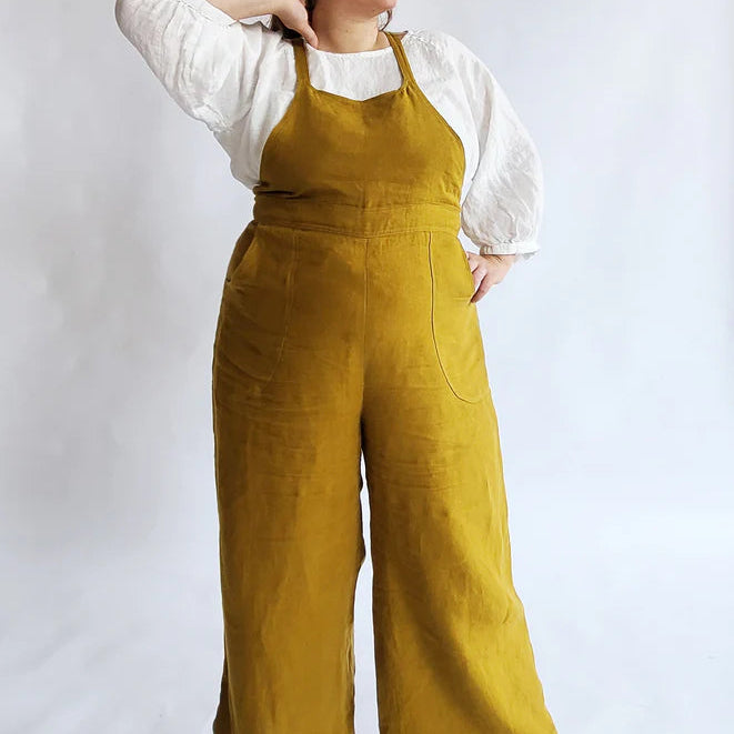 Sew House Seven-Burnside Bibs Overalls Pattern-sewing pattern-18-34 (Curvy)-gather here online