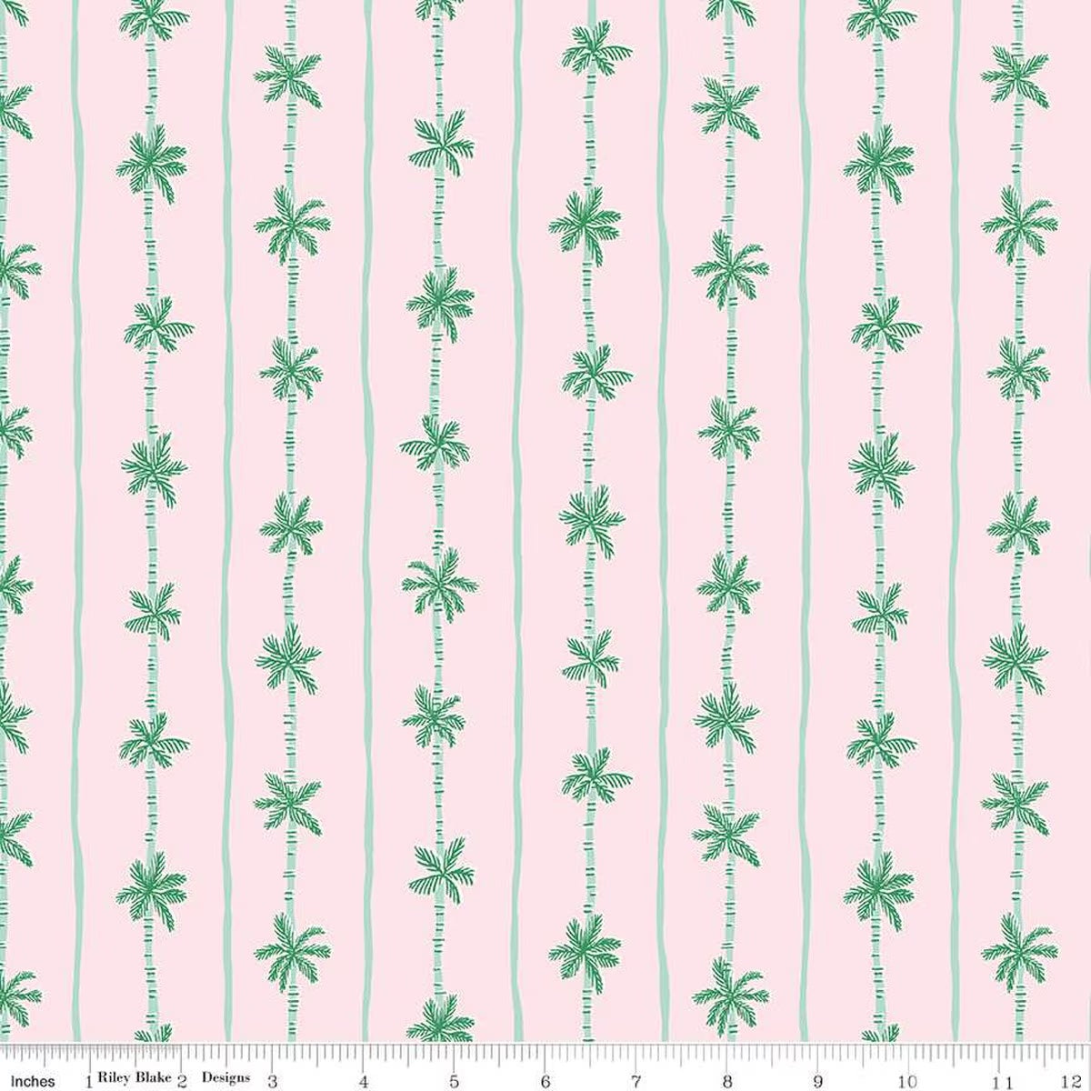 Riley Blake Designs-Palm Stripe Pink-fabric-gather here online