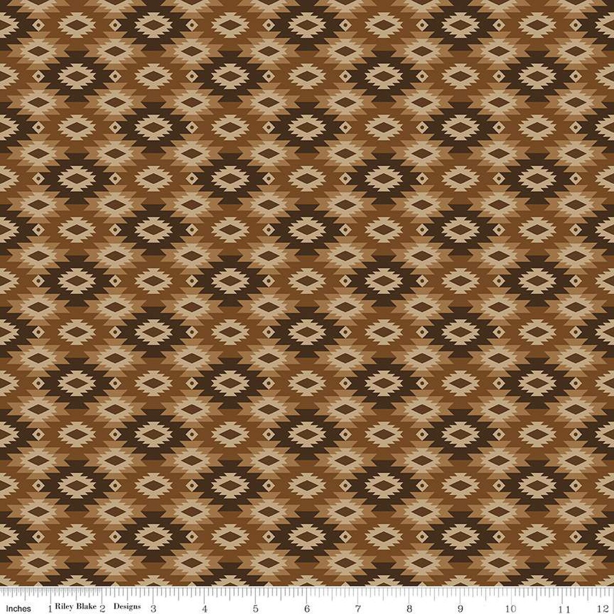 Riley Blake Designs-Geometric Brown-fabric-gather here online