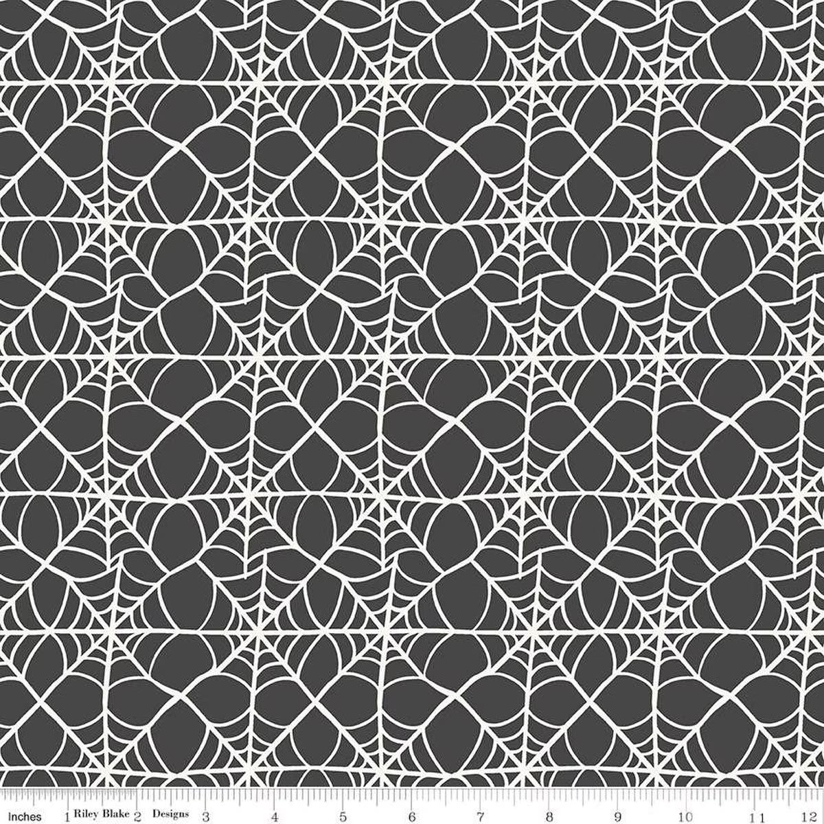 Riley Blake Designs-Webs Charcoal-fabric-gather here online