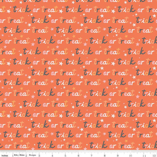 Riley Blake Designs-Trick or Treat Orange-fabric-gather here online
