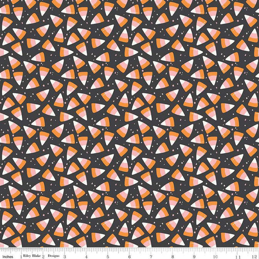 Riley Blake Designs-Corn Candy Charcoal-fabric-gather here online