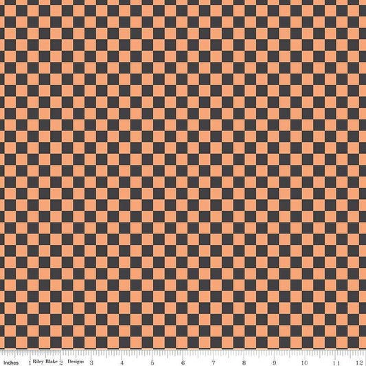 Riley Blake Designs-Checks Charcoal-fabric-gather here online