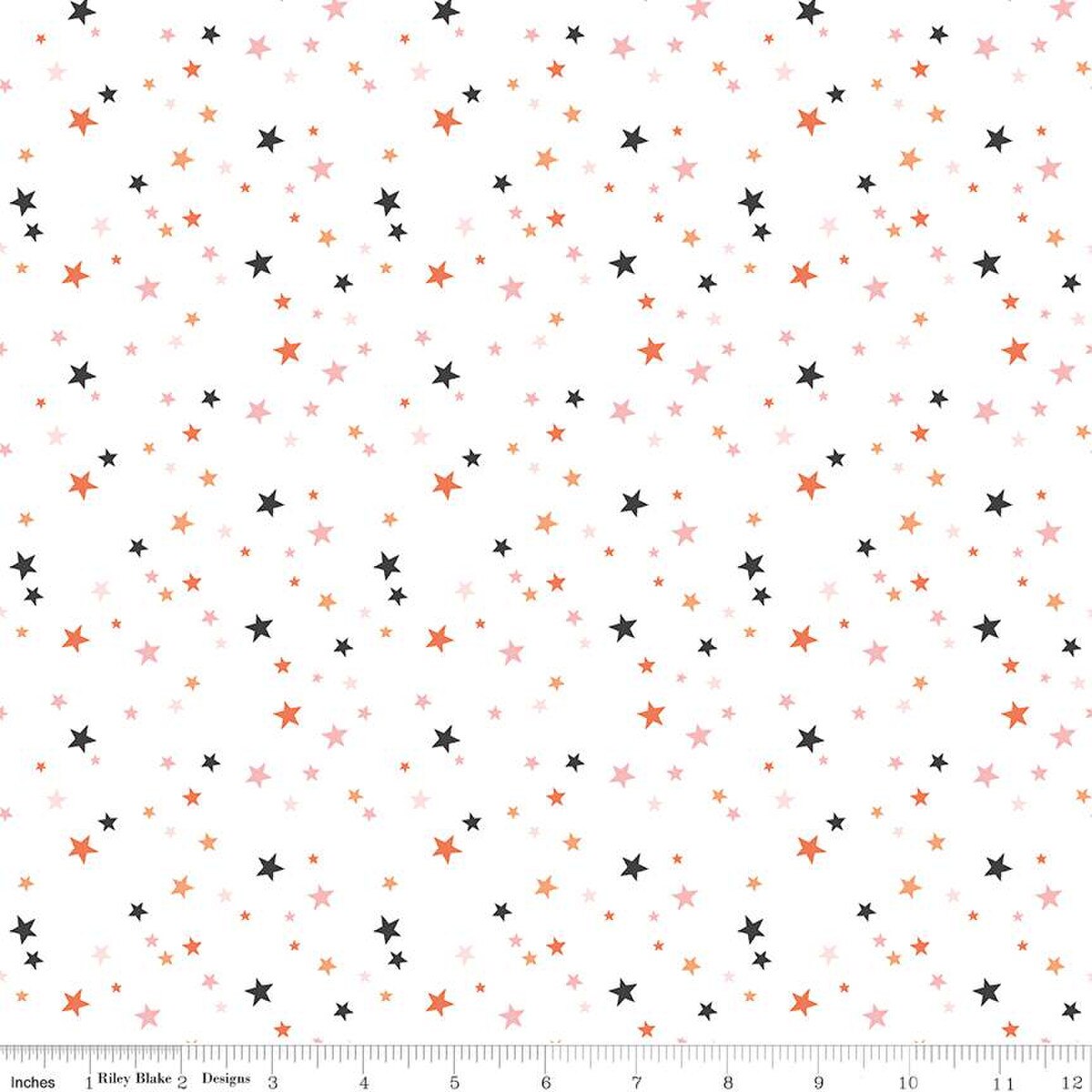 Riley Blake Designs-Stars White-fabric-gather here online