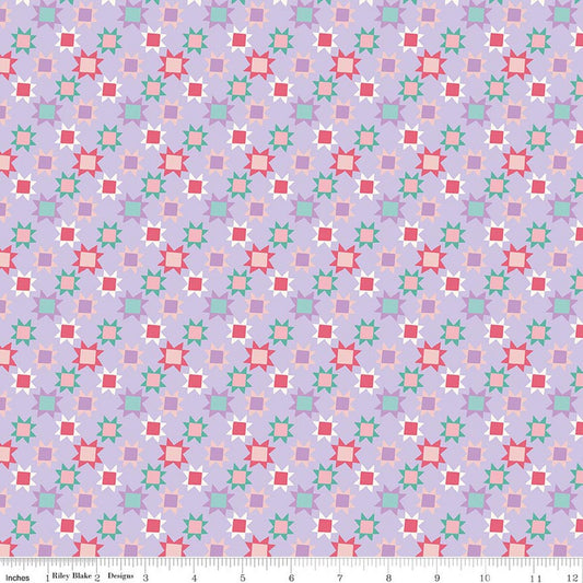 Riley Blake Designs-Stars Purple-fabric-gather here online